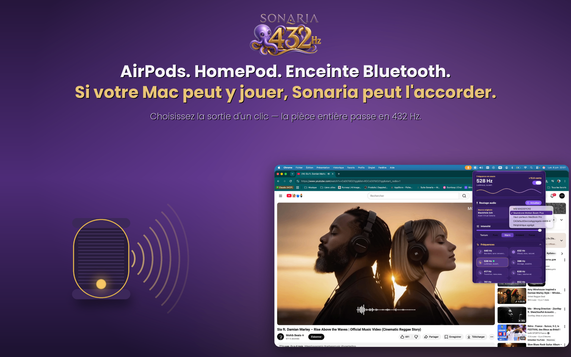 AirPods, HomePod, Bluetooth — tout passe en 432