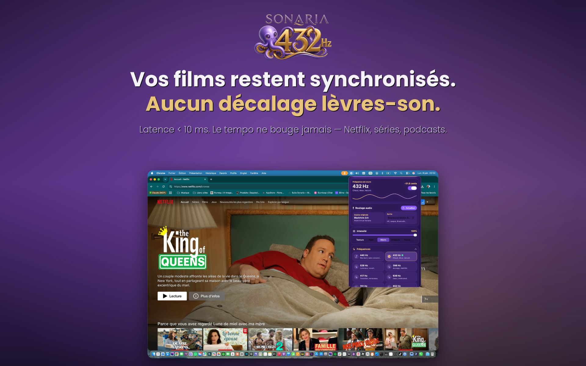 Films synchronisés. Aucun décalage lèvres-son